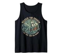 Release the Kraken Sea Monster Nautical Mythology Vintage Tank Top