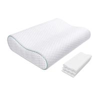 Releep Cervical Neck Pillow, Side Sleeper Pillow for Neck Pain Relief, Adjustable Contour Pillow for Sleeping, Ergonomic Memory Foam Pillow, Orthopedic Cooling Pillow Back Stomach Sleeping, King Size