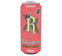 Relentless Guava Energy Drink, 12 × 500 ml, PM £1