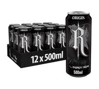 Relentless Origin Energy Drink - Pack of 12x 500ml, Perfect for athletes, gamers, Boosts physical stamina, Enhances alertness and focus Sport Beverage