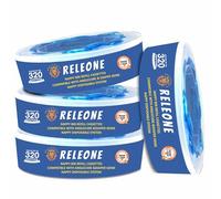 Releone Nappy Bin Refill Cassettes | Compatible with Most Nappy disposal Systems | Nappy Pail Refills | Odor-Locking 7-Layer Bags for Extra Protection