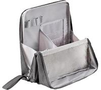 Relevanton Standing Makeup Bag, Relevanton Standing Makeup Bag Portable, Large Capacity (Grey)