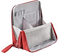 Relevanton Standing Makeup Bag, Relevanton Standing Makeup Bag Portable, Large Capacity (Red)