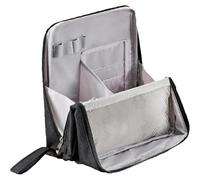 Relevanton Standing Makeup Bag, Waterproof Vertical Office Desktop Storage Bags, Multi Purpose Stand Up Toiletry Bags (Black)