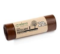 Relevo 100% Recycled 15L - 20L Pedal Bin Liners - Food Waste Bags, Perfect for kitchen bins