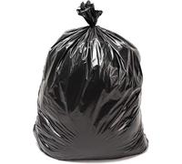 Relevo Pack of 20 Bin Liners, 150 Litres, Heavy Duty Bin Bags, LDPE 75 μm Thickness, Load Capacity 100 kg, Industrial, Black