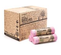 Relevo Pink Drawstring Bin Bags - 30L (Width 55 cm x Height 60 cm), 360 Bags (24 Rolls × 15 Bags) | Scented & Extra Strong | 100% Recycled LDPE from Greenhouses | Blue Angel Certified