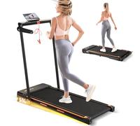 RELEX Folding Treadmill for Home, 2.5HP Walking Pad with Incline Powerful Motor Widened Shock Absorption Running Belt(40 * 98cm) Foldable Running Exercise Machine, LED,Adjustable Speeds 1-12km/h