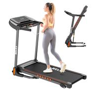 Relex Folding Treadmill for Home,Walking Pad Electric Running Machine,12 Programs,Pause Button,Speaker, Pulse Sensor,Phone Holder,Water Bottle Rack, Fitness Equipment