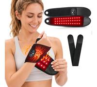 RELEXNOW Red Light Therapy Wrist Wrap 108 LEDs 5 Heat 5 Vibration, 3000mAh Cordless Gift