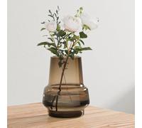 Relexome Vase, Flower Vase, Glass Vase with Modern Design for Flowers, Decorative Vase with Wide Mouth for Living Room, Dining Table, Entryway, Shelf, Wedding, Office 7.3 Inches (Amber)