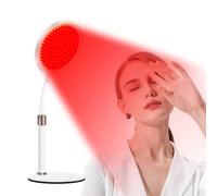 Relhafethy Infrared Light Lamp with Base, 660&850 Red Light Lamp with 10/30/45 Mins Timer, Flexible Gooseneck Design, 100LEDs Red LED Lights for Home/Office Use