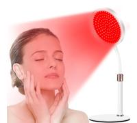 Relhafethy Red Blue Light Lamp, 415&660&850 Infrared Light with 10/20/30 Mins Timer, 5 Levels Brightness Adjustment, 100-LED Adjustable Gooseneck Red Lights for Home Use