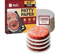 Reli. Hamburger Patty Paper, 1000 Pack - Restaurant-Grade Parchment Paper Sheets for Burger Press and Frozen Patties Separation