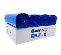 Reli. SuperValue 40-45 Gallon Recycling Bags | 100 Count | Made in USA | Blue Trash Bags