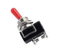 Reliable 12V Metal Toggle Switch Heavy Duty ON/OFF Switch with Red Rubber Cover and 10A Current Rating