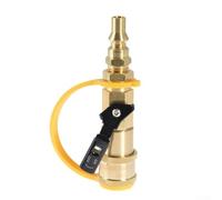 Reliable Brass Propane Conversion Joint with Switch, Easy Control Gas Adapter for Outdoor Appliances, Robust Connection Prevents Leaks for Camping Gear