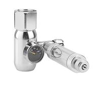 Reliable CO2 Regulator with Check Valve and Bubble Counter for Aquariums, Lightweight Mini Design, Anti- Material (Silver)