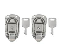 Reliable Hardware Company RH-2600-2-A Set of 2 Small Size Nickle Plated Briefcase Latch, Key-Lockable