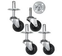 Reliable Hardware Company RH-9006-SET-A Plug-in with Sockets 2-Inch Wheel Diameter Fender Style Casters - Set of 4, Zinc