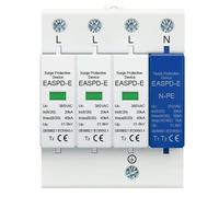 Reliable Household Surge Protector, 275VAC/385VAC Maximum Voltage, 20kA Discharge Current, 2P/4P, 35mm DIN Rail Mount, with Visual Fault Indicator, White and Blue
