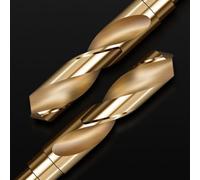 Reliable HSS Drill Bit with Cobalt and Reduced Shank for Blacksmithing Compatible with Standard Drill Chucks (14mm)