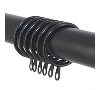 Reliable Iron Curtain Rings for Various Drapery Styles, Smooth Functionality for Easy Opening and Closing of For Curtains (Black 24pcs)