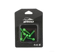 Reliable M5 18mm Bicycle Handlebar Stem Bolts Set of 6 for Efficient Bike Setup (Green)