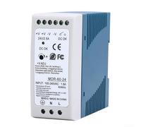 Reliable MDR6024 24V 60W DIN Rail Switching Power Supply With 100 240V AC Input And LED Display For Monitoring, Suitable For Automation Systems