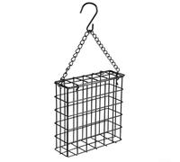 Reliable Metal Bird Feeder for Outside Hanging with Single Suet Cake Support to Maintain Bird Feeding Schedule (1pc)