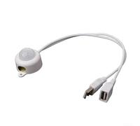 Reliable PIR Motion Sensor Light Switch for Strip Lighting Easy Energy Conservation (USB-White)