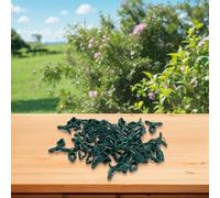 Reliable Plastic Plant Clips for Climbing Plants, 50 Clips for Enhanced Stability and Growth of Your Garden (S)