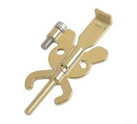 Reliable Portable Door Lock Made from Stainless Steel for Travel and Hotel Security Providing Antitheft and Self Defense Features (Gold)