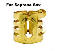 Reliable Saxophone Ligature for Soprano Alto and Tenor, Solid Metal Design for Secure Reed Attachment and Enhanced Tone (Soprano Sax)