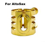 Reliable Saxophone Ligature for Soprano Alto and Tenor, Solid Metal Design for Secure Reed Attachment and Enhanced Tone (Alto Sax)