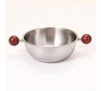 Reliable Stainless Steel Cookware with Thickened Base and Natural Handle for Stable Heating and Secure Handling on the Stove (B)