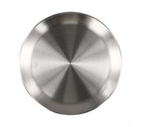 Reliable Stainless Steel Round Plates for Dinner, Lunch, and Breakfast, Designed to Offer a Clean and Textured Look for Any Meal (23cm)