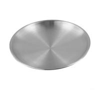 Reliable Stainless Steel Round Plates for Dinner, Lunch, and Breakfast, Designed to Offer a Clean and Textured Look for Any Meal (14cm)