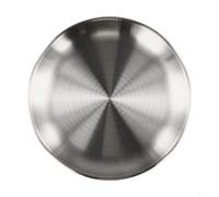 Reliable Stainless Steel Round Plates for Dinner, Lunch, and Breakfast, Designed to Offer a Clean and Textured Look for Any Meal (20cm)