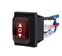 Reliable Waterproof Toggle Switch with Automatic Reset Designed for DC Motor Power Supply with Support for 12V 24V 220V Voltage and 16A Current Capacity (Black)