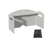 Reliable Windshield Solution for Portable Cooking Setups with Resistant Finish and Long Term Durability in Wet Conditions (White four-fold)