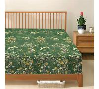 Reliance Bedding 100% Egyptian Cotton Super King Size Floral Printed Fitted Sheet - 400 Thread Count Luxury, 30cm (12”) Extra Deep Pocket, Ultra-Soft, Breathable & Machine Washable Bed Sheet