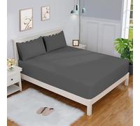RELIANCE Bedding 3PC 40cm Deep Fitted Sheet Set With Pillow cases 2 Pack 100% Egyptian Cotton 400 Thread Count Single Bed Fitted Sheet Set, Soft & Breathable Bedsheets for Single Bed