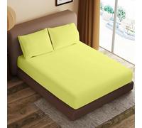 RELIANCE Bedding 400 Thread Count 100% Egyptian Cotton Fitted Sheets Single 25cm Deep Pockets Corner Elastic Fitted Bed Sheets Single Cotton - Comfy and Luxury Cotton Fitted Sheet