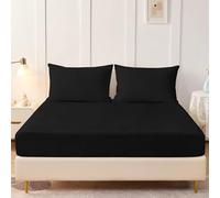RELIANCE Bedding 400 Thread Count 3PC Fitted Sheet Set 100% Egyptian Cotton Bed Sheets Single 25cm Deep Single Fitted Sheet and Pillowcase Set, Soft & Breathable Bedsheets for Single Bed