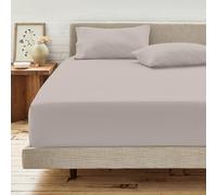 RELIANCE Bedding Luxury Double Fitted Sheet - 100% Egyptian Cotton, 400 Thread Count, 40cm Extra Deep Pocket, Hypoallergenic & Breathable, Soft & Durable 4FT Bed Sheet with Corner Elastic
