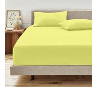 RELIANCE Bedding Luxury Small Double Fitted Sheet - 100% Egyptian Cotton, 400 Thread Count, 40cm Extra Deep Pocket, Hypoallergenic & Breathable, Soft & Durable 4FT Bed Sheet with Corner Elastic