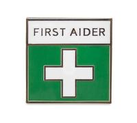 RELIANCE MEDICAL 5205 Metal First Aider Badge For Recognizing Qualified Employees With The Most Recent Graphical Symbols And Locking Brooch Pin Fastener, 2.5 Cm X 2.5 Cm (Pack Of 10)