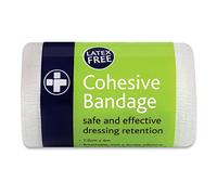 Reliance Medical Cohesive Bandage - Latex Free, Durable, and Strong for Effective Dressing Retention, 7.5 cm x 4 m, White, Pack of 10