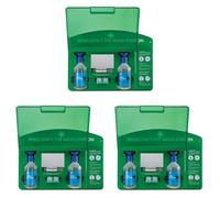 Reliance Medical Eye Wash Station - Complete Emergency Solution with Illumination, Includes Eye Bandage, Saline Eye Wash 500 ml, Saline Eye Wash Pods (Pack of 3)